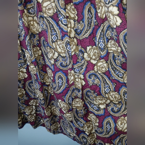 Worthington women's 18W midi paisley print skirt flowy cottagecore offic… - Picture 5 of 6